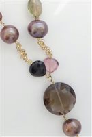 Collana Leaderline Donna in Oro giallo Pietre dure 0941CAGG2FNPM - 0941CAGG2FNPM